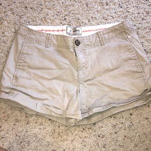 Cuffed khaki shorts from old navy